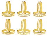 Wedding Designer 22K Gold Silver Metal Chuda Kada Bangle Set Of 2