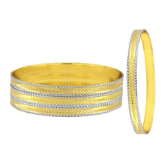 Wedding Traditional 22K Gold Rhodium Metal Chuda Kada Bangle Set Of 4