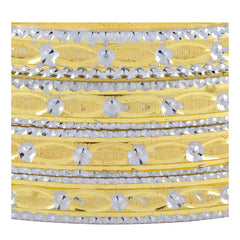 Wedding Designer 22K Gold Rhodium Metal Chuda Kada Bangle Set Of 4