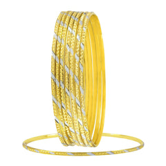 Wedding Designer 22K Gold Rhodium Metal Chuda Kada Bangle Set Of 8