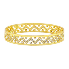 Wedding Designer 22K Gold Rhodium Metal Chuda Kada Bangle Set Of 2