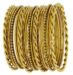 Wedding Marriage Antique Gold Chuda Bangle Set Of 19 Combo Women