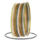 Slim Gold Silver Copper Antique Plated Set Of 12 Bangles Girls Women