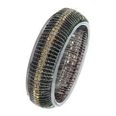 Designer Filigree Gold Black Silver Plated Bangle Kada For Girls Women