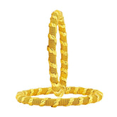 Traditional Filigree Mesh 22K Gold Bangle Kada Set Of 2 Girls Women