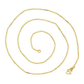 Slim Ball Pipe 22K Gold Plated 24" Chain For Women