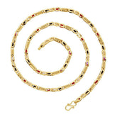 3D Traditional 22K Gold Plated 25" Chain For Women