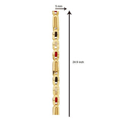 3D Traditional 22K Gold Plated 25" Chain For Women