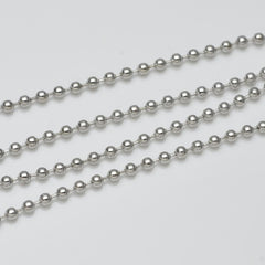 Ball Silver 316L Stainless Steel Long Necklace Chain 21" Men Women