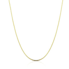 Slim Box 18K Gold Daily Wear 19" Necklace Chain For Men
