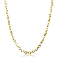 Link Gold Brass Chain Necklace For Men 24"