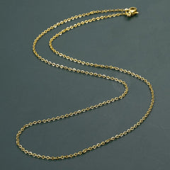 Link Gold Brass Chain Necklace For Men 24"
