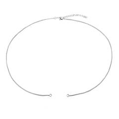 Silver Stainless Steel Box Chain Necklace For Men 18" Inch