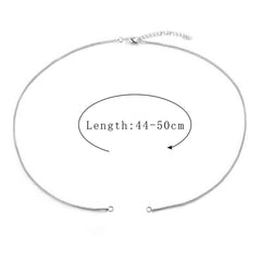 Silver Stainless Steel Box Chain Necklace For Men 18" Inch