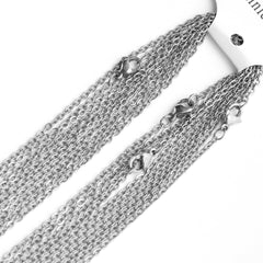 Silver Link Surgical Stainless Steel 19.7" Necklace Chain For