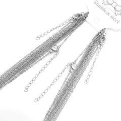 Silver Link Surgical Stainless Steel 19.7" Necklace Chain For