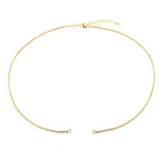 Gold Stainless Steel Box Chain Necklace For Men 18" Inch