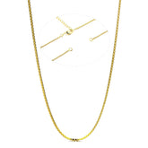Gold Stainless Steel Box Chain Necklace For Men 18" Inch