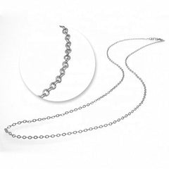 Slim Link Chain Silver Stainless Steel Necklace Chain Boys