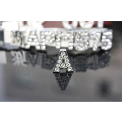 Silver Cz Initial Alphabet Letter A Necklace Pendant Chain