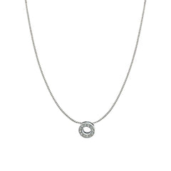 Silver Cz Initial Alphabet Letter A Necklace Pendant Chain