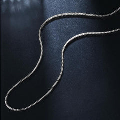 Slim Box Silver Copper Necklace Chain For Women