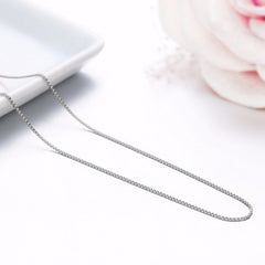 Slim Box Silver Copper Necklace Chain For Women
