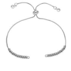 Silver Slim Box Slider Ball Chain Adjustable Extender Chain Ball Ends Accessory For Diy 9" Bracelet For Women Girls