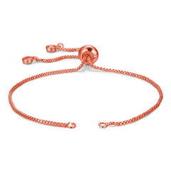 Rose Gold Slim Box Slider Adjustable Extender Chain Ball Ends Accessory For Diy 9" Bracelet For Women Girls