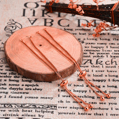 Rose Gold Slim Box Slider Adjustable Extender Chain Ball Ends Accessory For Diy 9" Bracelet For Women Girls