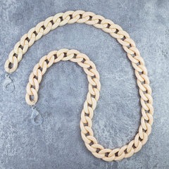 Light Orange Polymer Mask Chain For Women