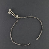 Box Glossy Silver Adjustable Slider Bracelet For Women
