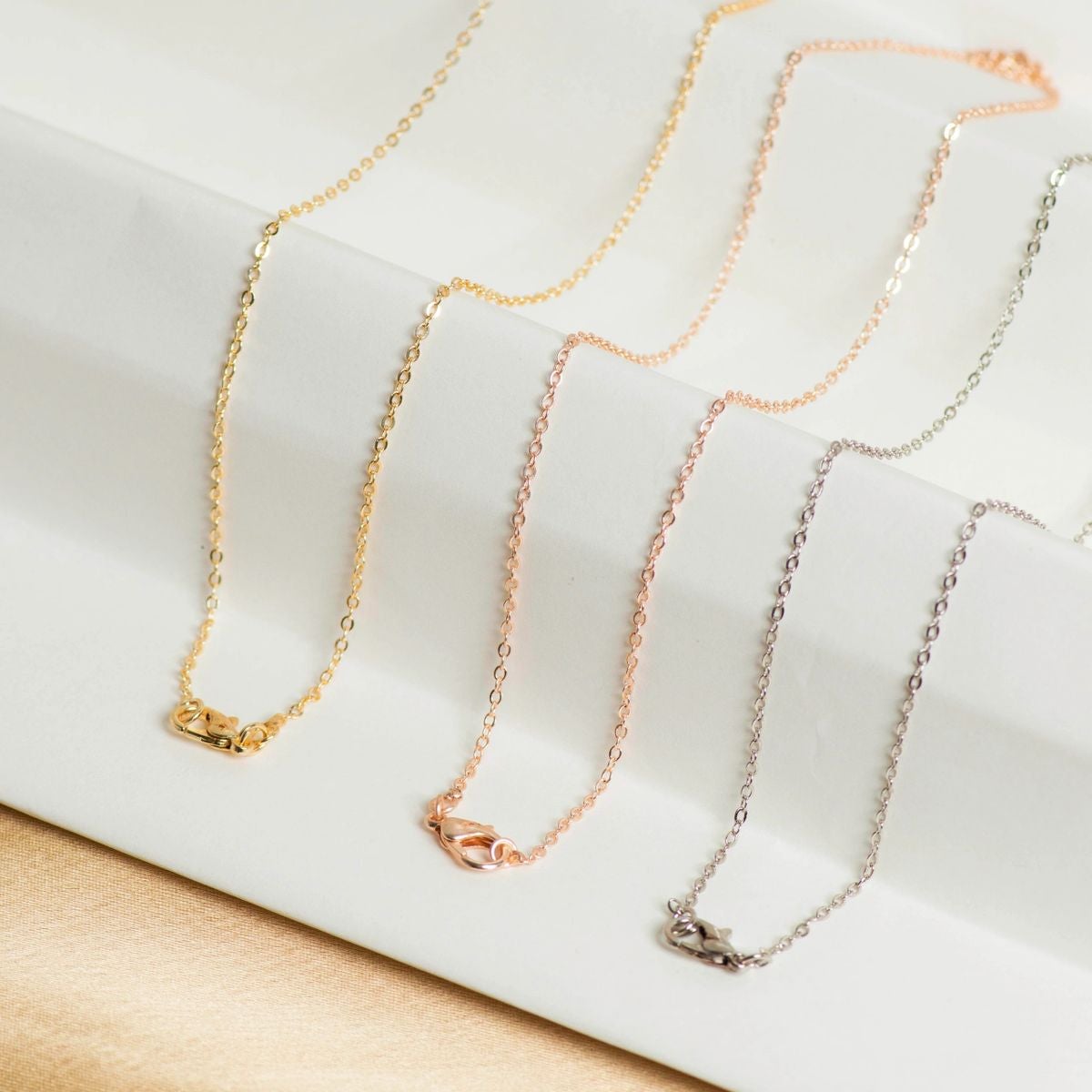 Ready Chain Jump Ring Lobster Size 20 Inch 6Pcs Chain Women Unisex