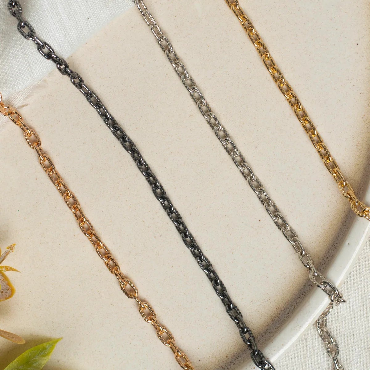 Aluminium Size 4 Mm Width 1 Meter Chain Women Unisex