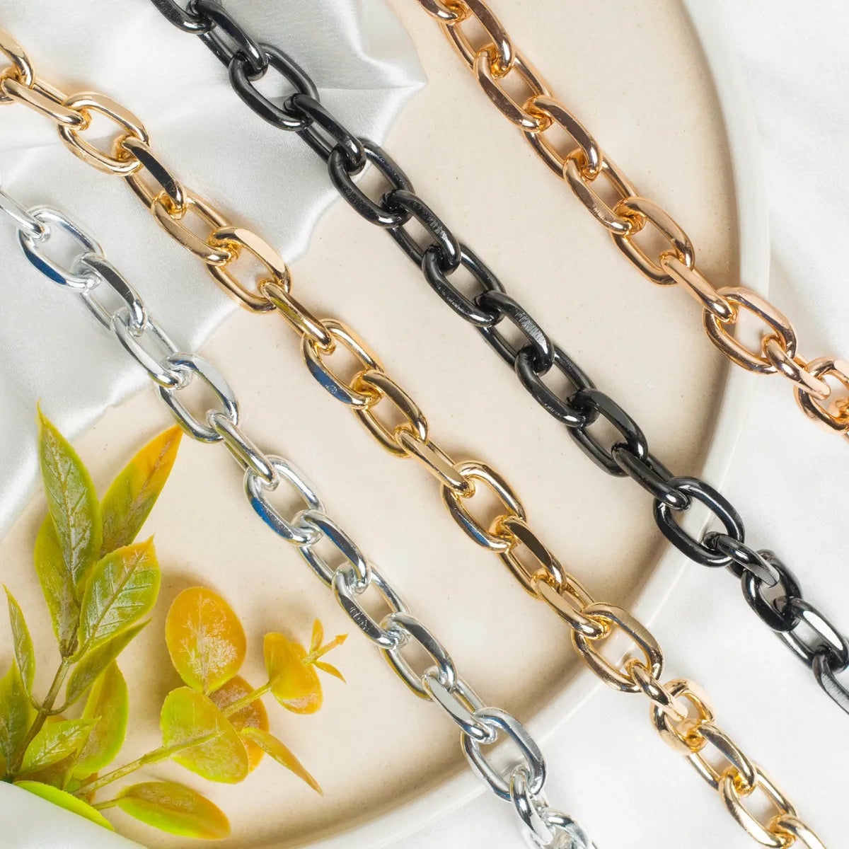 Aluminium Size 14 Mm Width 1 Meter Chain Women Unisex Mens