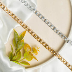 Aluminium Size 10 Mm Width 1 Meter Chain Women Unisex Mens