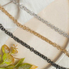 Aluminium Size 8 Mm Width 1 Meter Chain Women Unisex