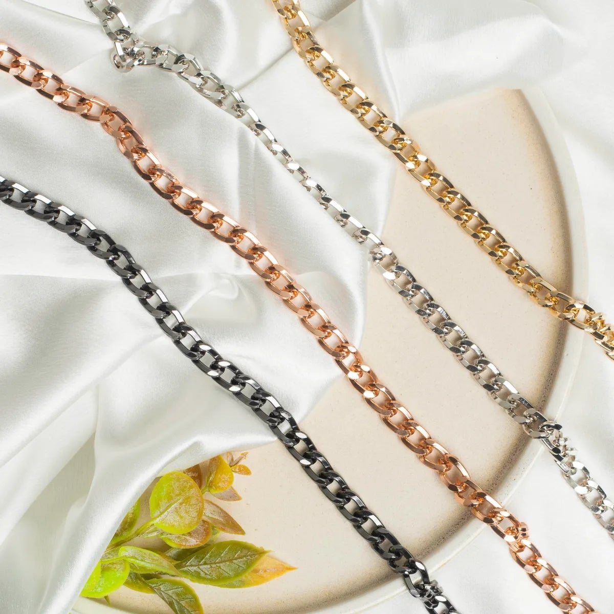 Aluminium Size 9 Mm Width 1 Meter Chain Women Men