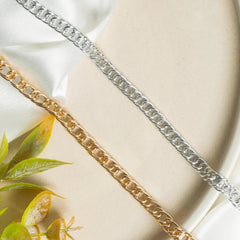 Aluminium Size 7 Mm Width 1 Meter Chain Women