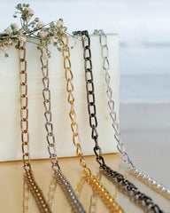 Iron Twisted Link Oval Size 4 Mm 100G Chain Women Unisex