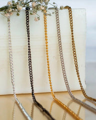 Iron Twisted Link Curb Size 3 Mm 100G Chain Women Unisex