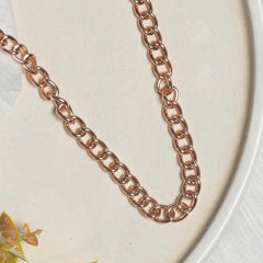 Rose Gold Aluminium Size 10 Mm Width 1 Meter Chain Women Unisex