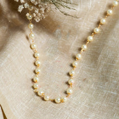 Pearl Moti 5Meter (4 Mm Off White Pearl) Chain Women Unisex