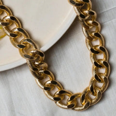 Aluminium Curb 22 Mm Width 1 Meter Chain Women Unisex