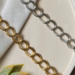 Aluminium Oval 13 Mm Width 1 Meter Chain Women Unisex