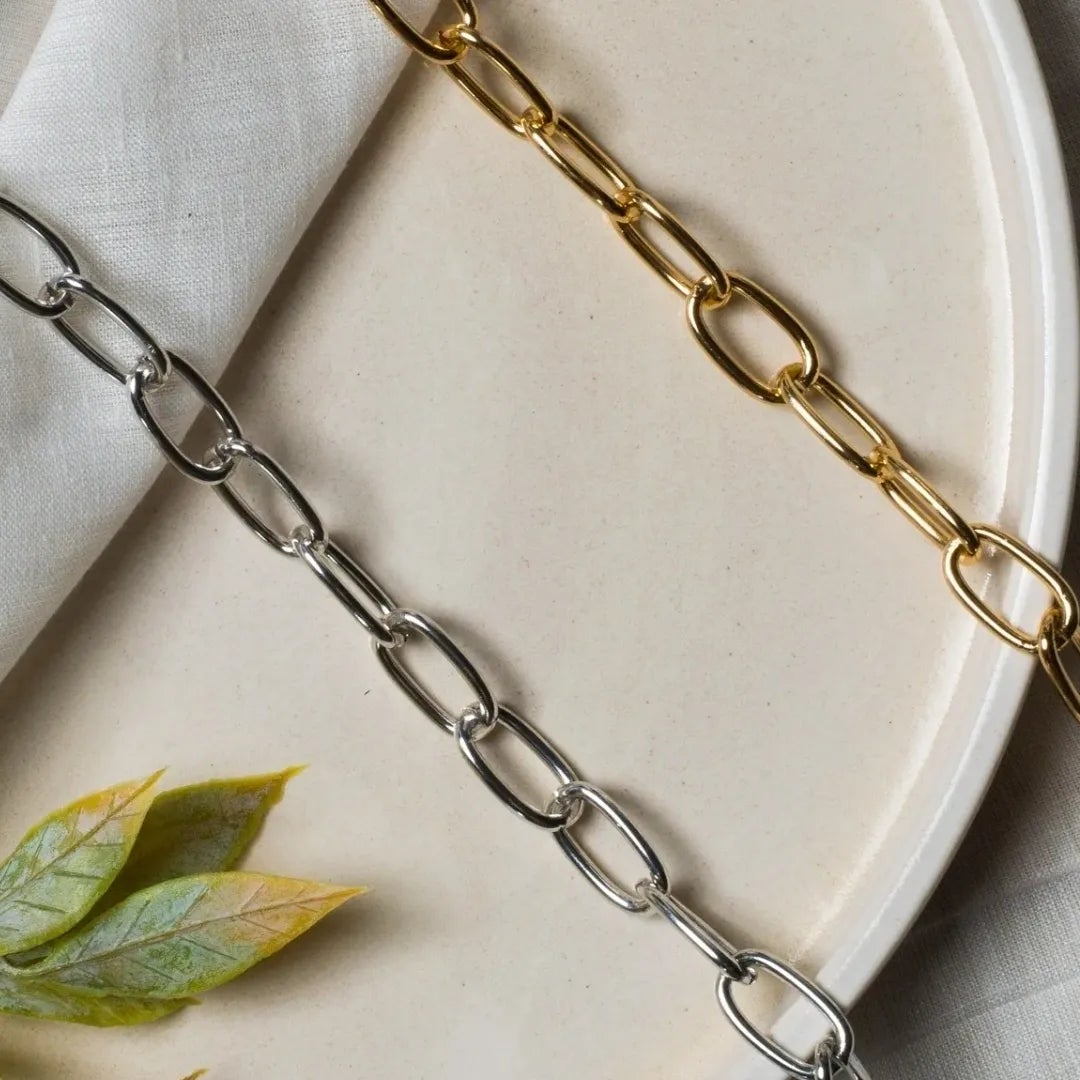 Aluminium Oval Plain 11 Mm Width 1 Meter Chain Women Unisex