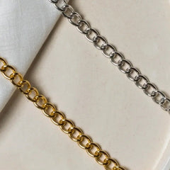 Aluminium Curb 8 Mm Width 1 Meter Chain Women Unisex