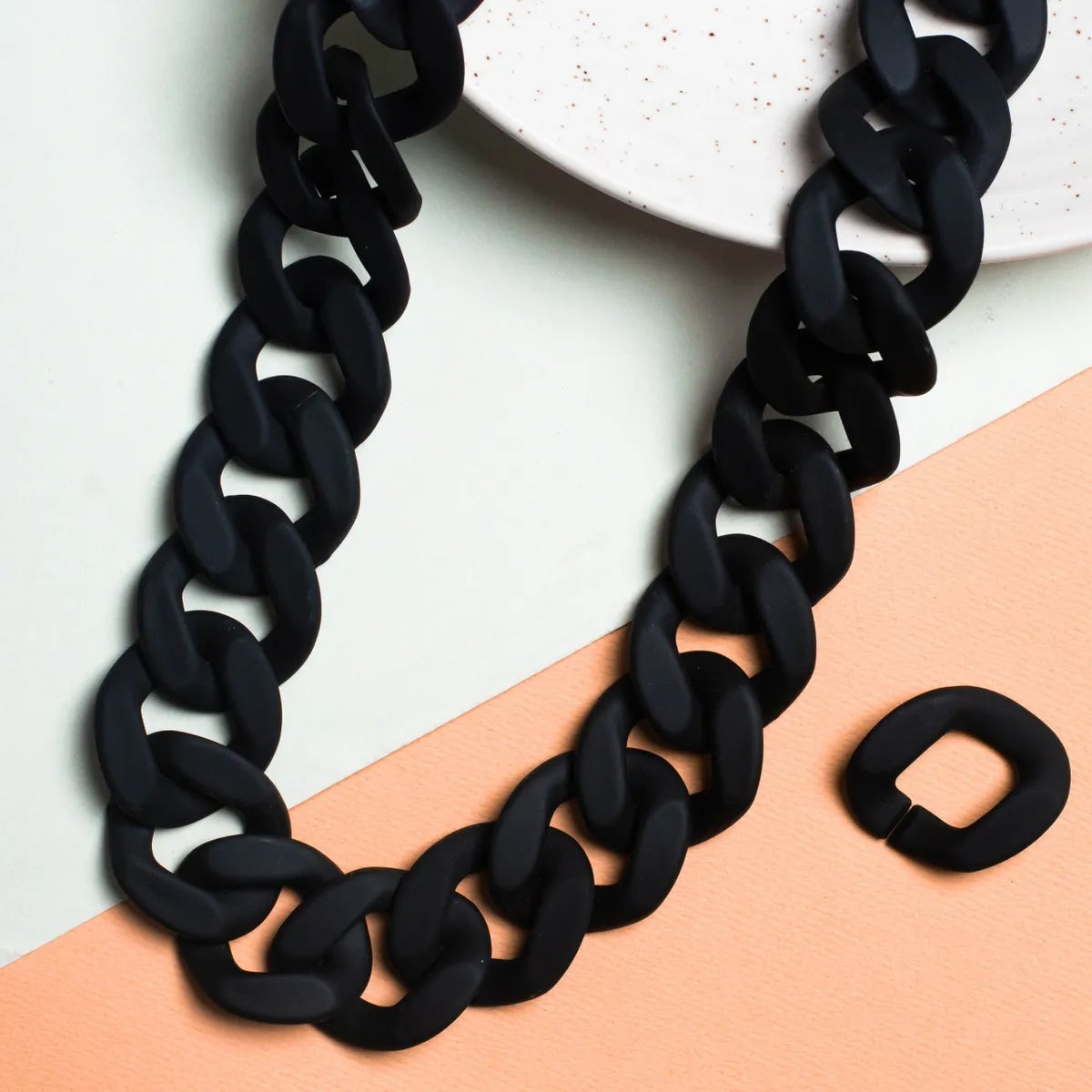 Matte Acrylic Link Sunglasses Necklace Holder 1 Meter 32 Mm Mask Chain Women Unisex