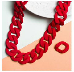 Matte Acrylic Link Sunglasses Necklace Holder 1 Meter 32 Mm Mask Chain Women Unisex