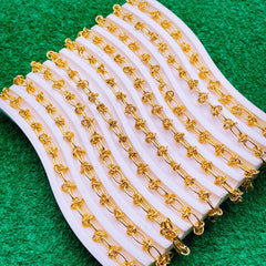 Oval Links Rope 18K Gold Anti Tarnish Chain 1 Metre